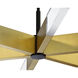 Lumi LED 36 inch Brass / Clear / Black Chandelier Ceiling Light
